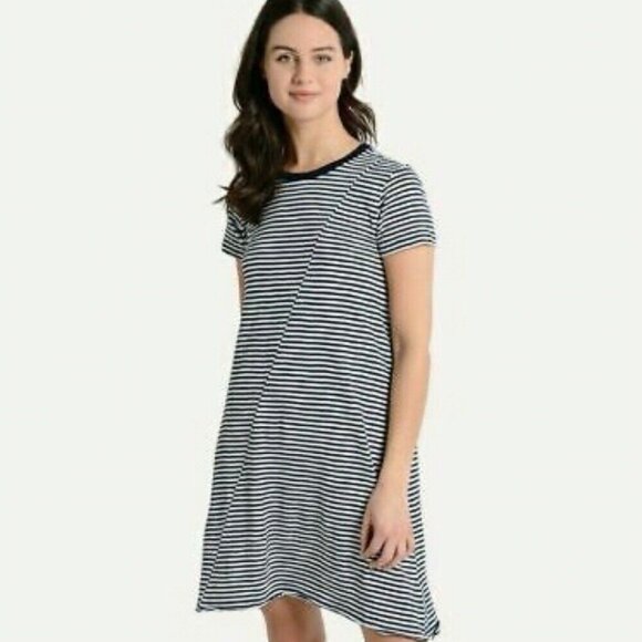 ATM Anthony Thomas Melillo Striped Mini Cotton Tshirt Dress Size Medium - Picture 1 of 8
